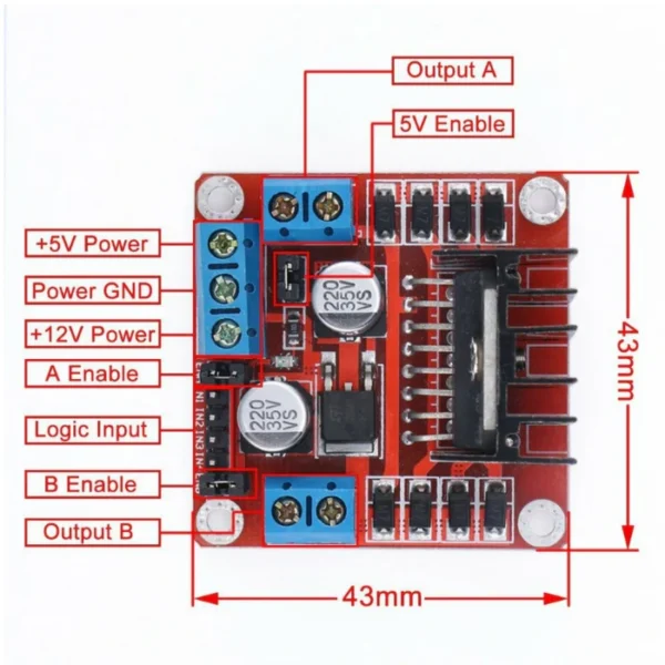 L298N Motor Driver Module 2A